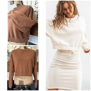 Roxy Over the Moon Cropped Sweatshirt